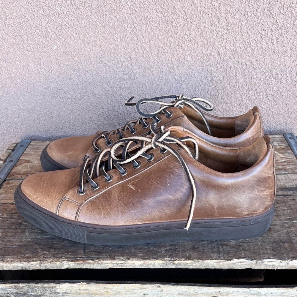 Thursday lace flats brown leather dress shoes
